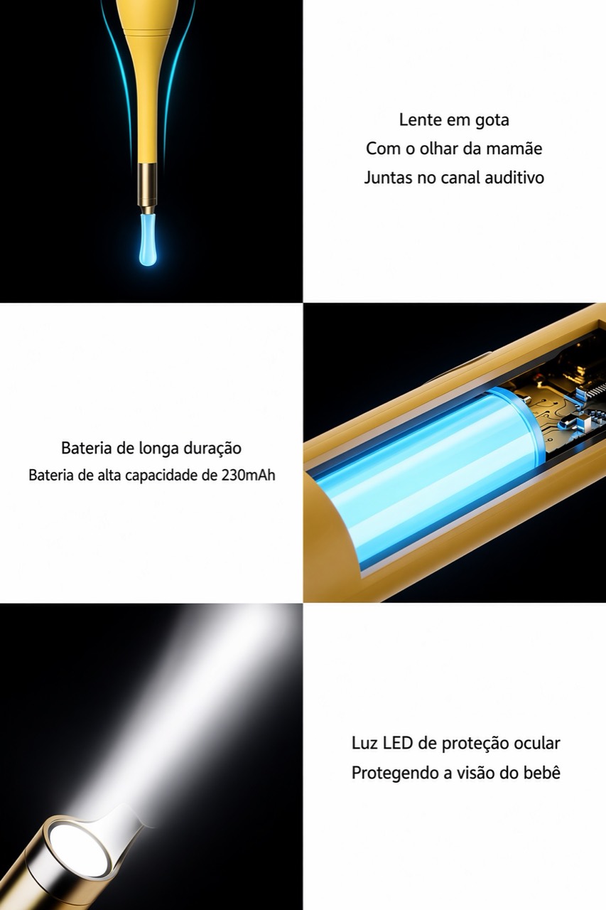 Quadro com iluminação da ponta e bateria interna do aplicador